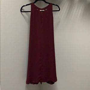 Maroon A-line dress